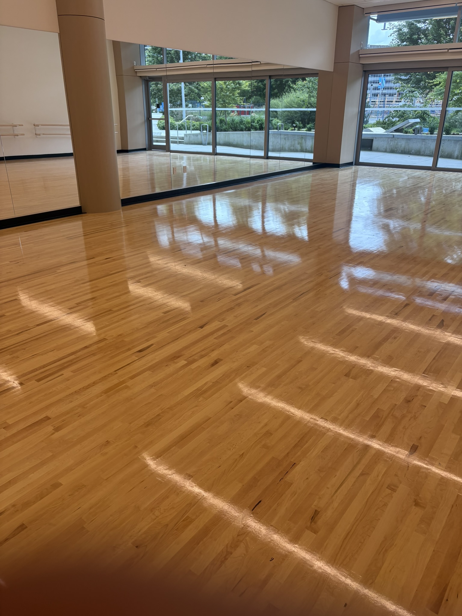 Glossy flooring installation project